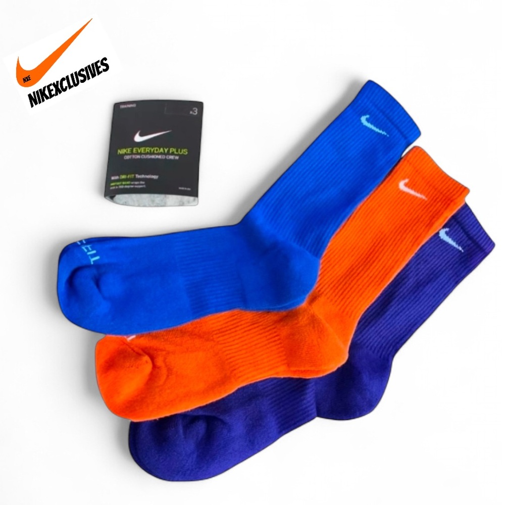 Nike Everyday Plus cushioned crew Socks multicolor Blue Orange Purple